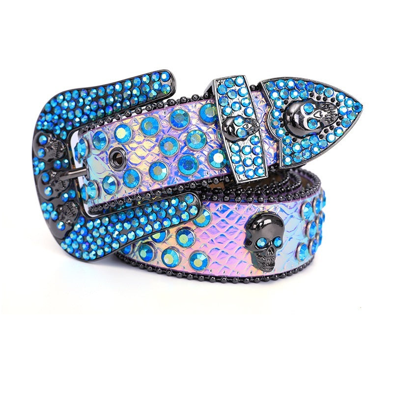 Fashionable And Popular Skull Rhinestone Belt