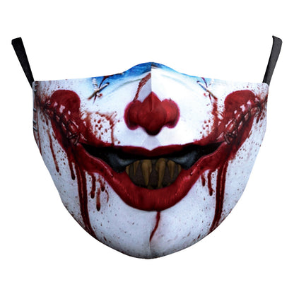 Digital Printing Ghost Face Wansheng Clown Double-layer Dust Mask