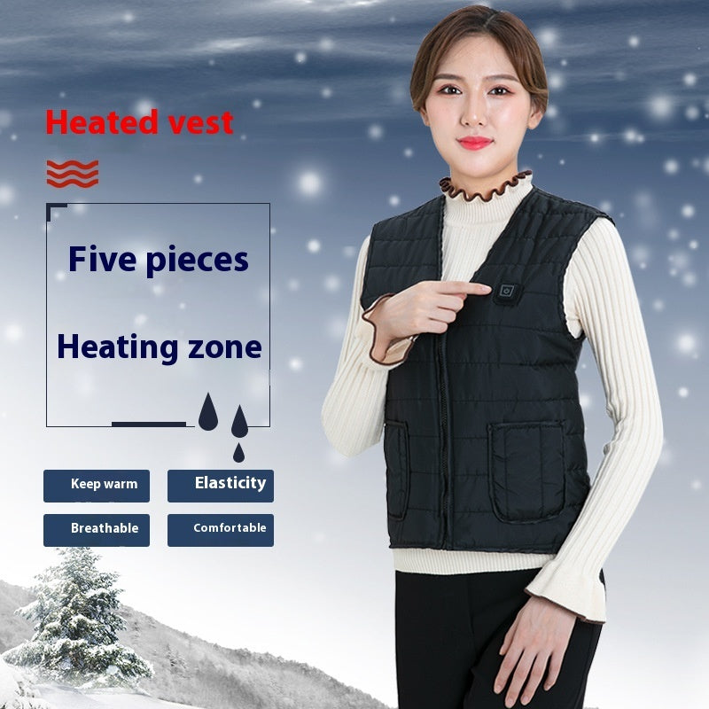 Heating Vest Three-gear Electric Heating Temperature Control Warm Men And Women