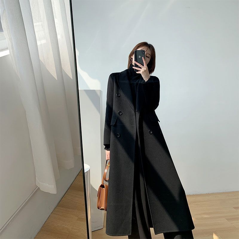 Women Loose Slim Fit Woolen Coat Mid-length Woolen Coat