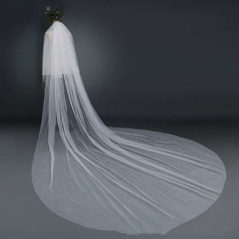 Bridal Wedding Veil Widened Tail