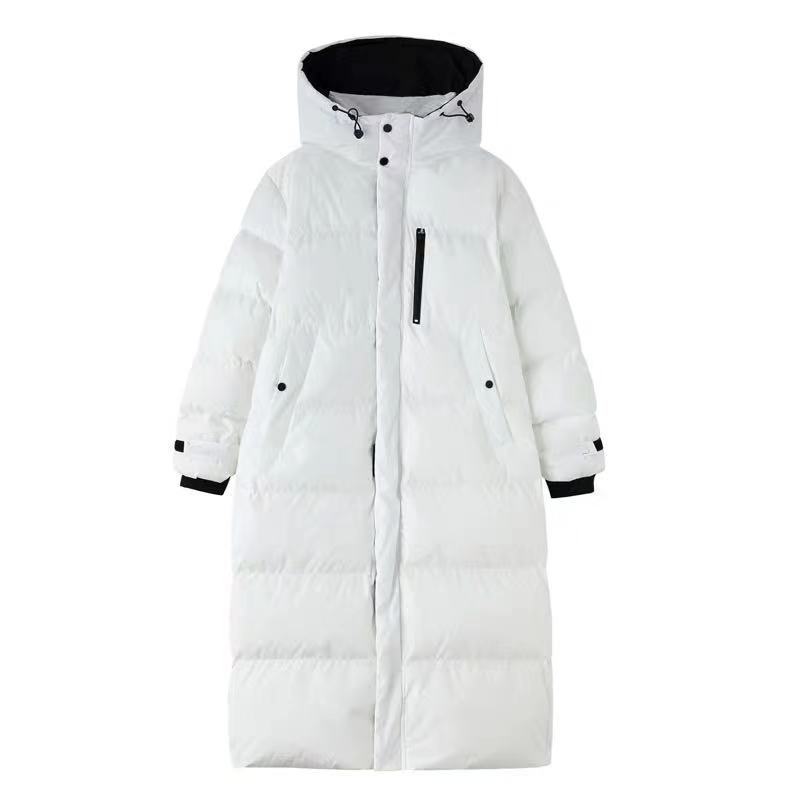 Woman Korean-style Mid-length Over-the-knee Down Cotton-padded Coat