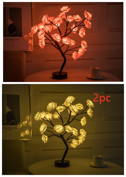 Rose Flower Lamp - USB Battery Operated LED Table Lamp