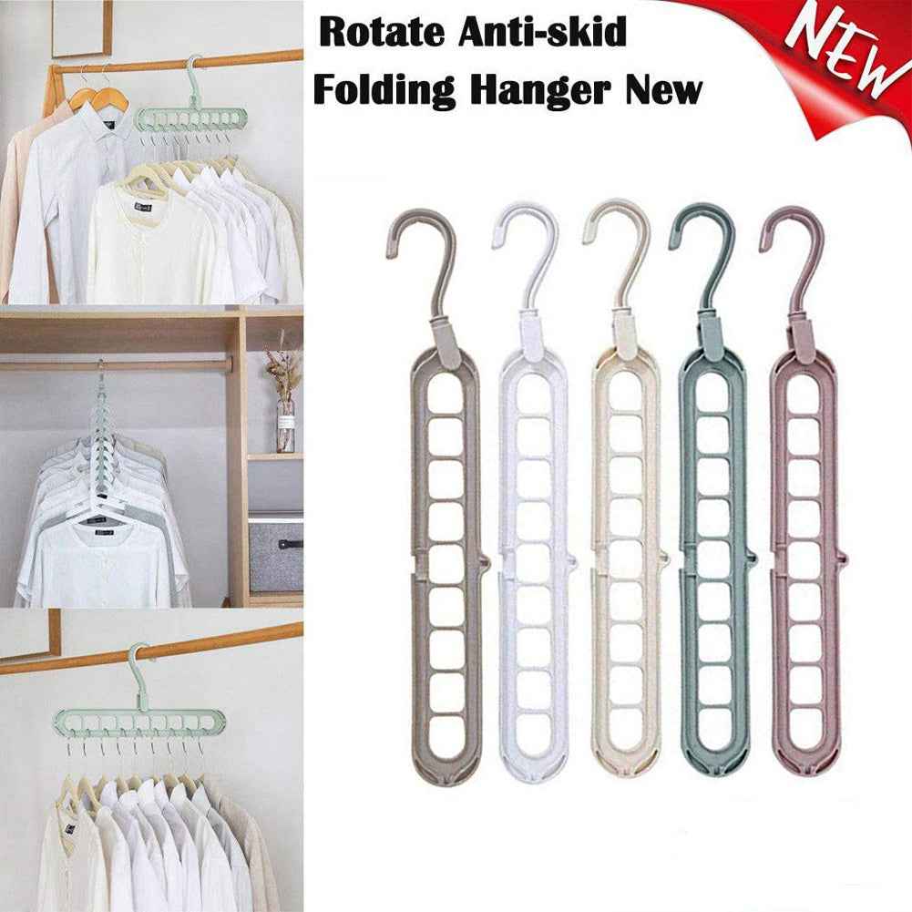 9-Hole Multi-Function Clothes Hanger Organizer