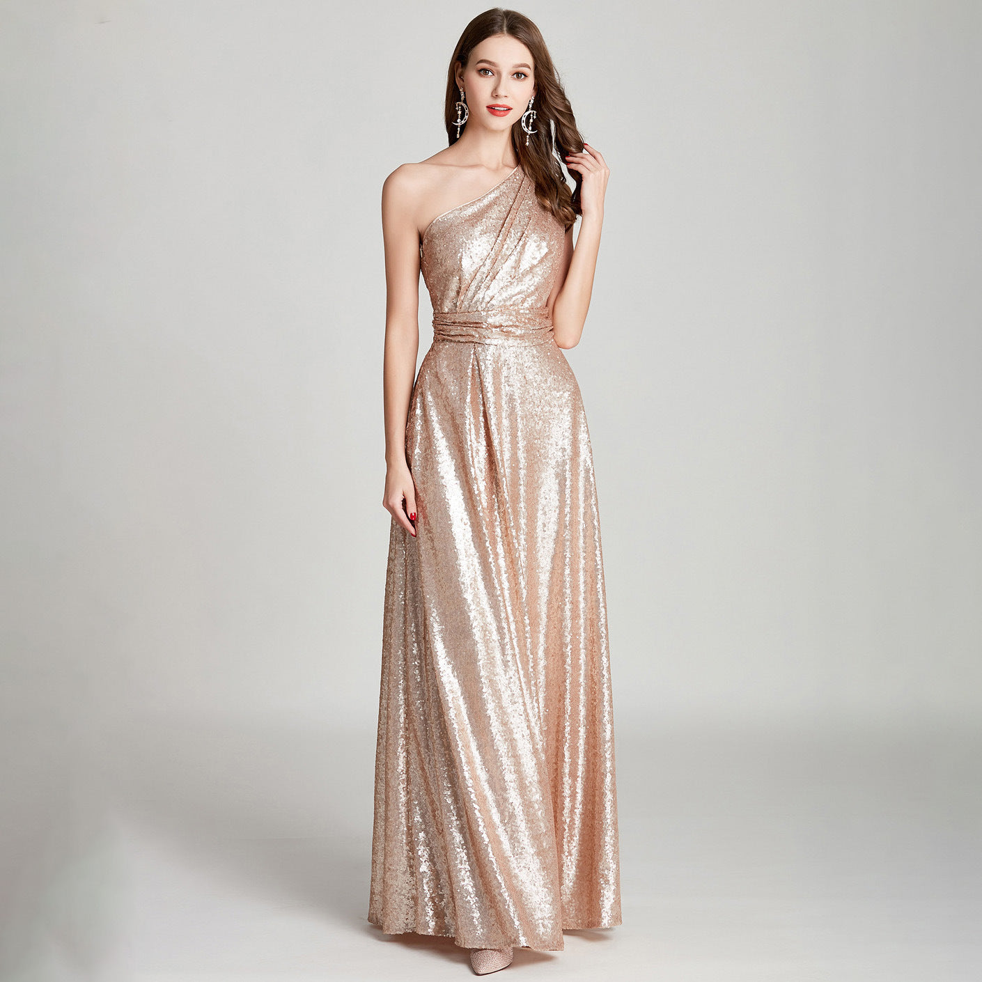 Large Bridesmaid Dress Banquet Dance Host Evening Dress