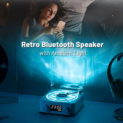 Retro Turntable Speaker with Bluetooth 5.0