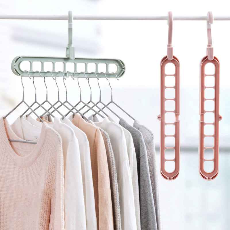 9-Hole Multi-Function Clothes Hanger Organizer