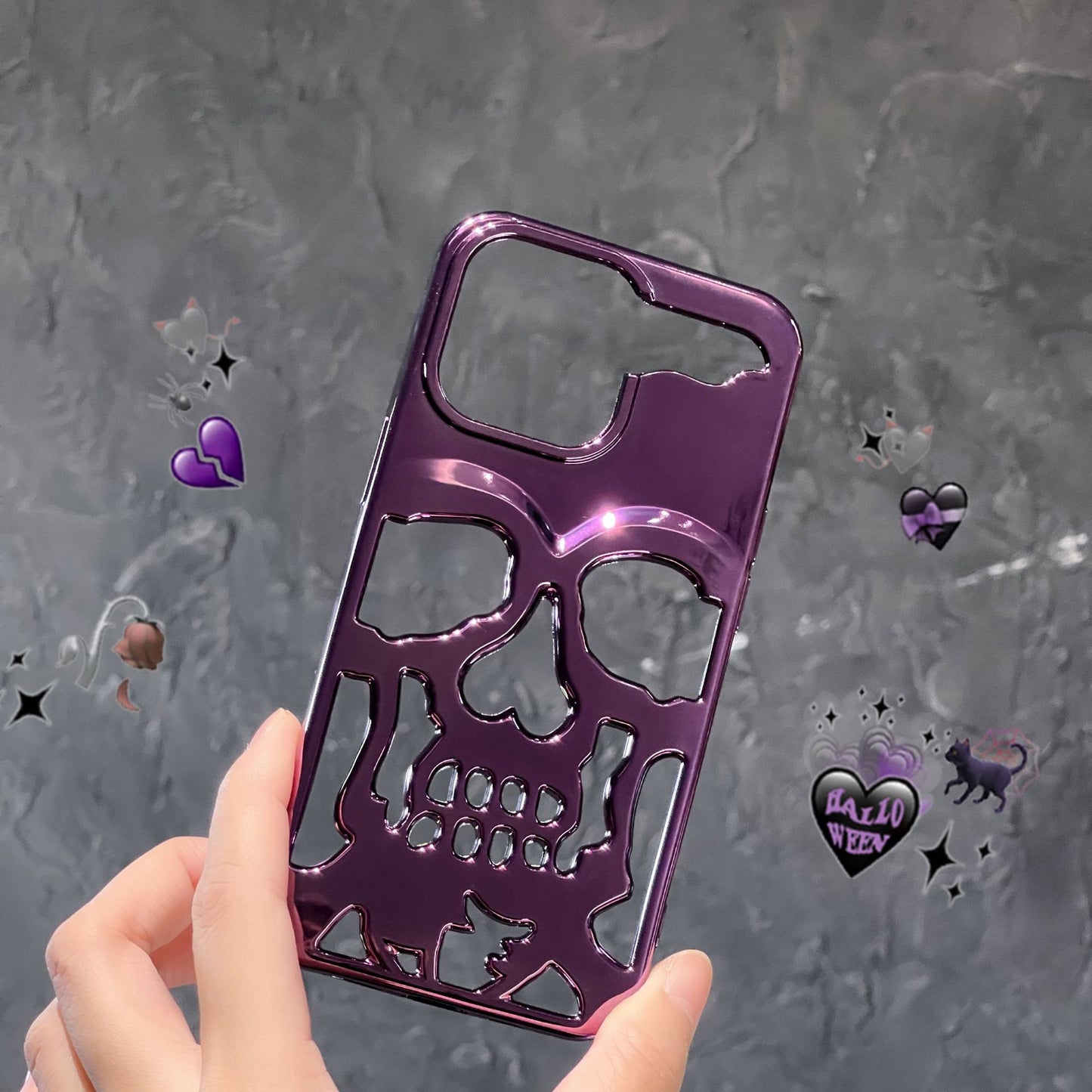 Luxury 3D Skull Phone Case for iPhone 14 Pro Max - Unique and Stylish Protection