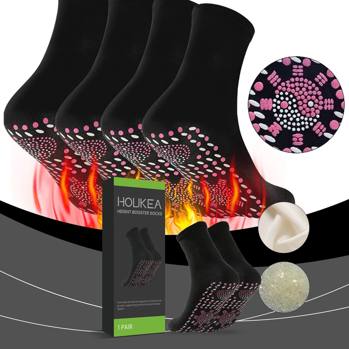 Self-heating Massage Body Socks Foot Skin-friendly