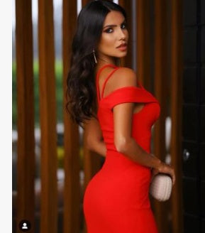 Red Bandage Tight Elastic Dress