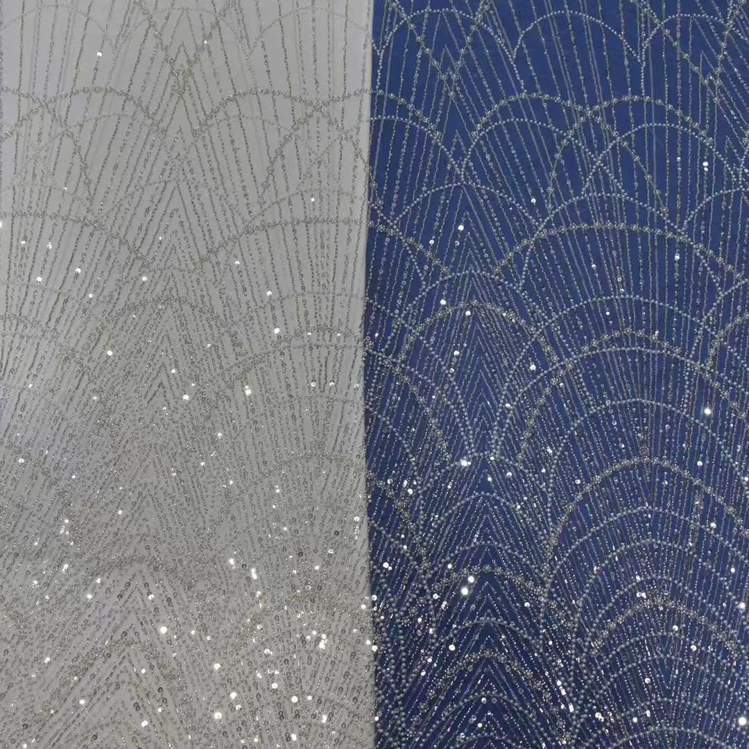 Embroidered Lace Fabric For Evening Dress