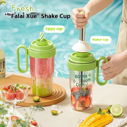 Shaker with Ice Tray and Muddler Stick