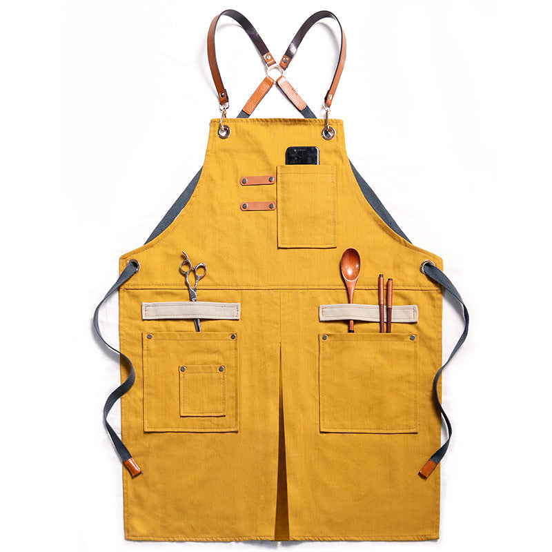 Hair Stylist Cake Shop Barista Men And Women Flower Shop Workwear Denim Apron