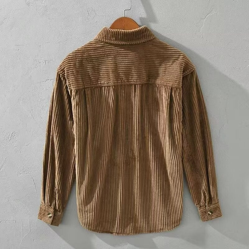 Men's Spring And Autumn High-end Corduroy Shirt