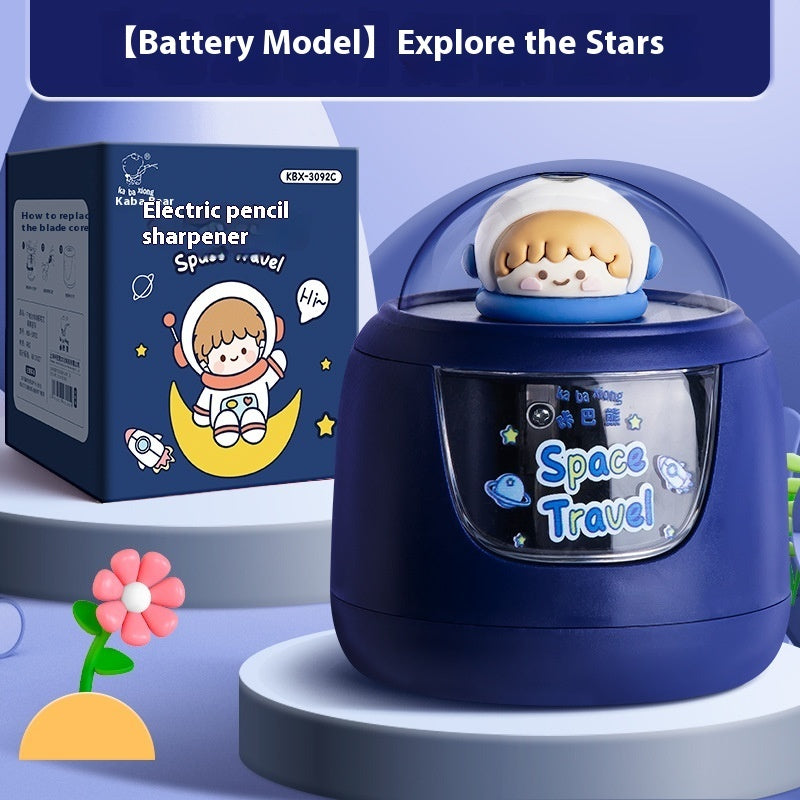 Electric Cartoon Pencil Sharpener Automatic Pencil Sharpener Penknife