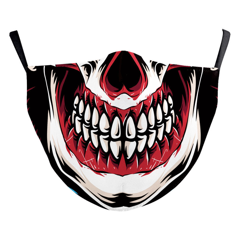 Wanfestival Skull Clown Digital Printing Double-layer Dust Mask