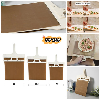 3 Sizes Sliding Pizza Peel with Wooden Handle