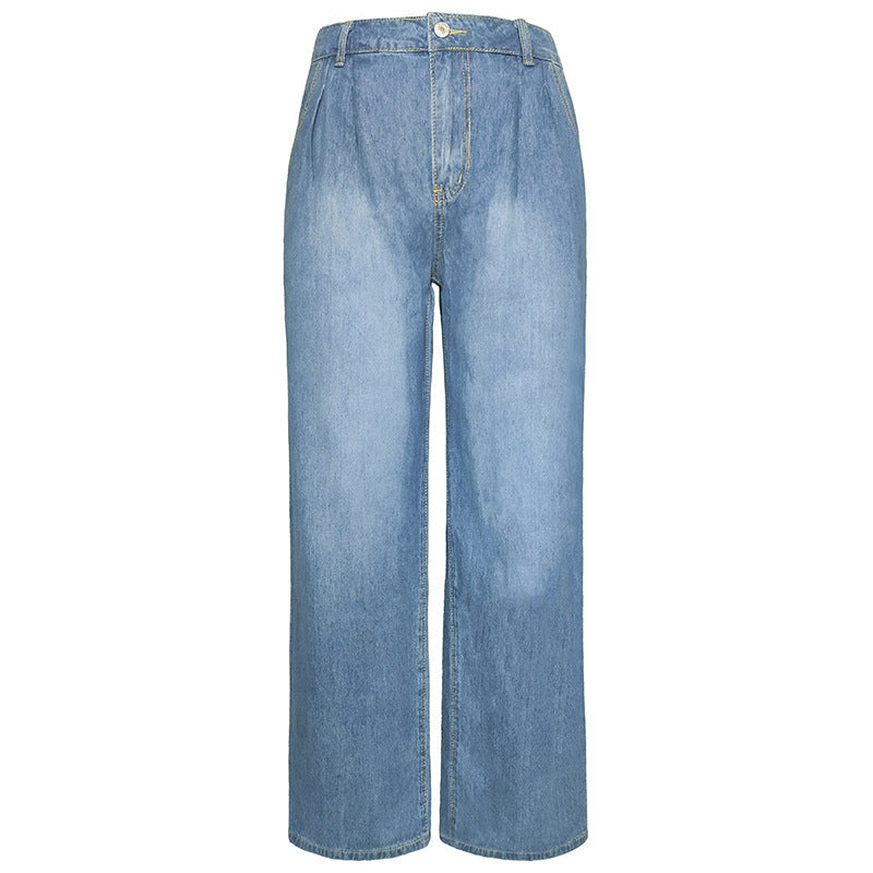 Nostalgische Jeans für Damen mit hoher Taille und schlank machender Optik