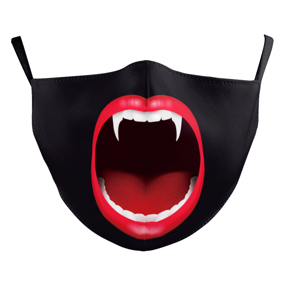 Milk Silk Double-layer Halloween Digital Printing Mask