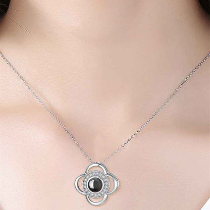 Metal Rose Jewelry Gift Box Necklace
