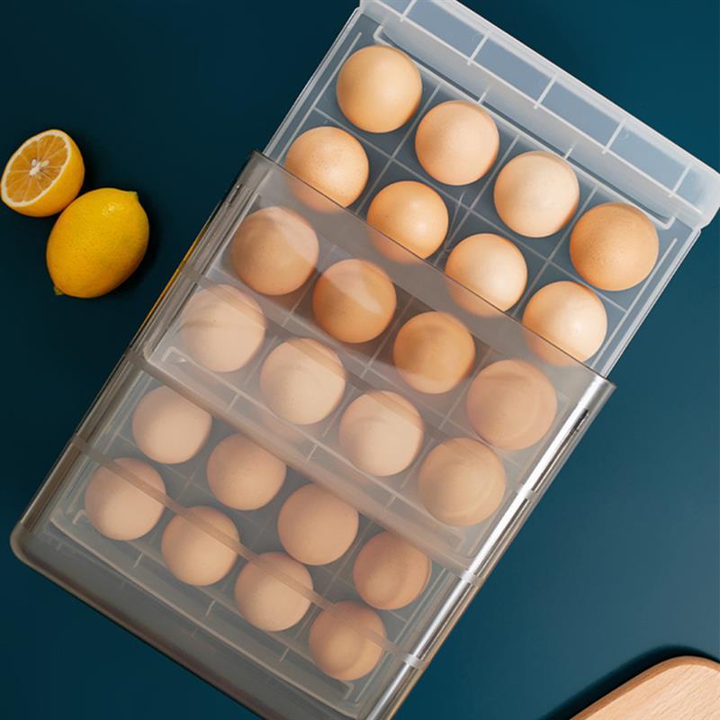 Double-layer Egg Storage Box – Transparent Drawer Storage Rack - Mallora Shop