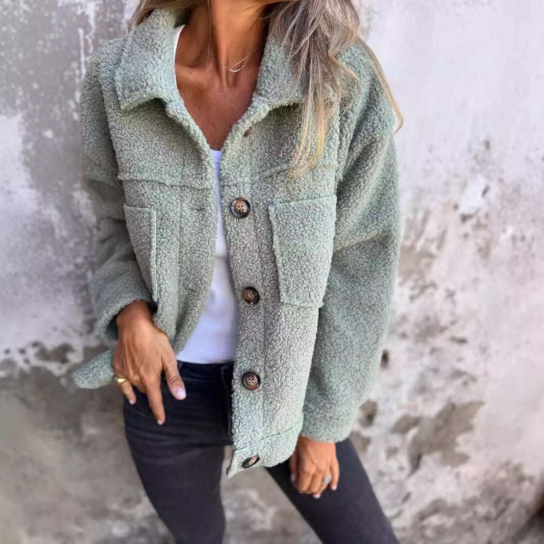 Women Lapel Wool Coat