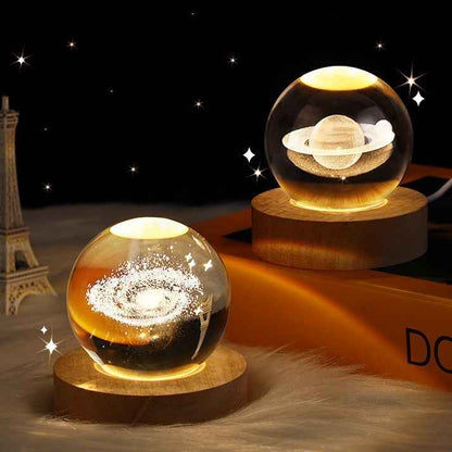 Luminous Starry Sky Planet Moon Crystal Ball Night Lamp