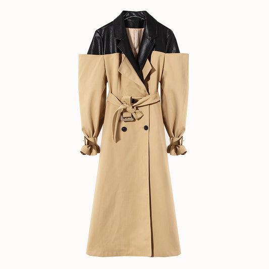 Women's Double Breasted Overknee Coat