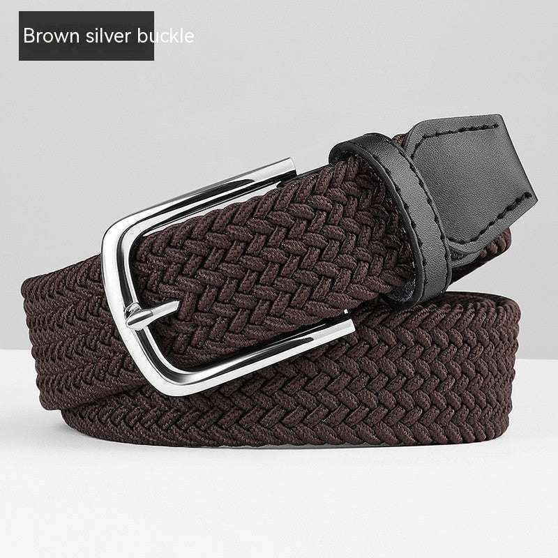 Woven Leather Belt Men's Pant Women's Jeans