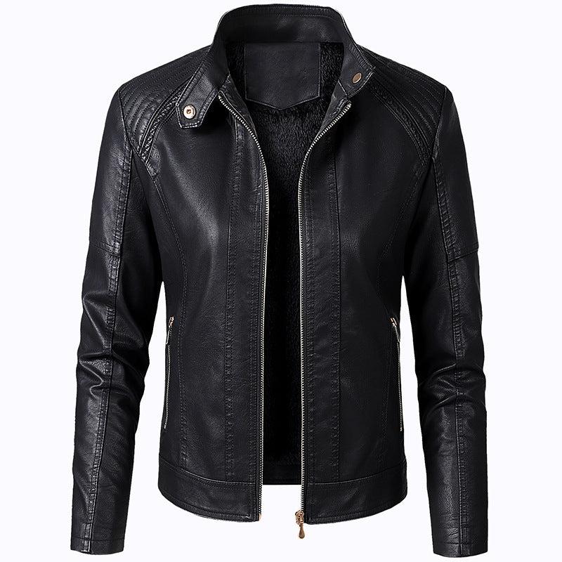 Long Sleeve Ladies Leather Jacket Pu Leather Women Short