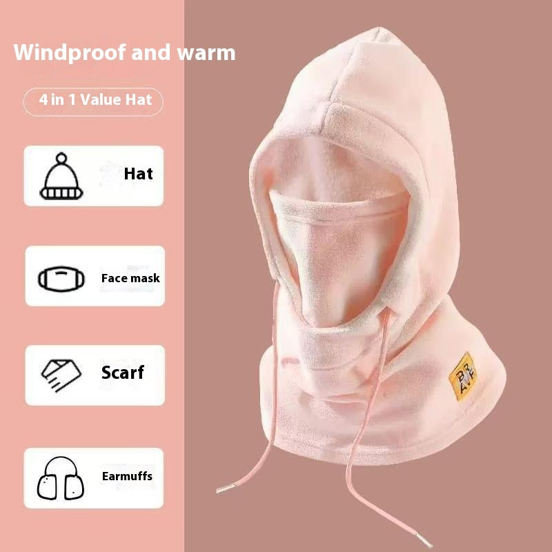 Winter Windproof Men's And Women's Outdoor Riding Thermal Head Cover Scarf Mask Integrated