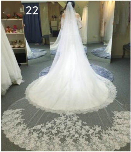 Bridal Wedding Long Tail Luxury Fairy Wedding Veil