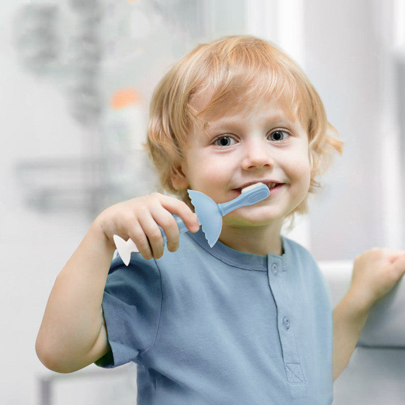 Baby Cartoon Penguin Silicone Toothbrush