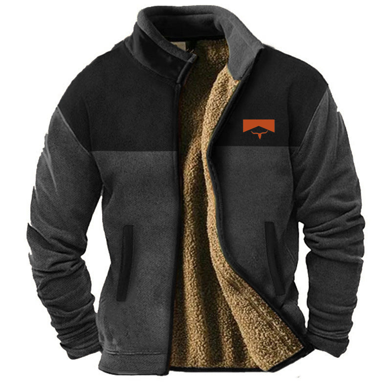 New Men's Cotton Clothes Fleece Jacket Coat Fashion Trend