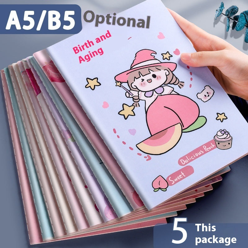 Notebook Thickened Practice Note Simple A5 Creative B5 Girl Heart