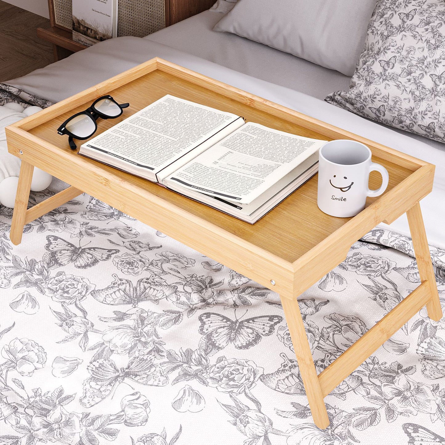 Folding Table Multifunctional Household Supplies Bedroom Bed Table