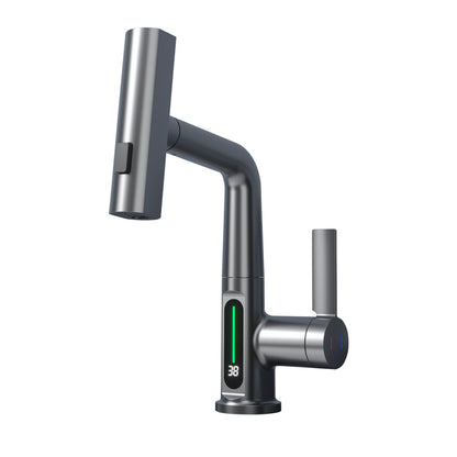 Intelligent Digital Display Pull-out Basin Faucet