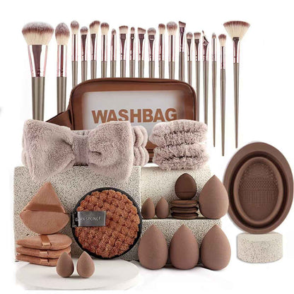 60pcs  Beauty Tools Major Combination Suit Face Wash Makeup Full Set