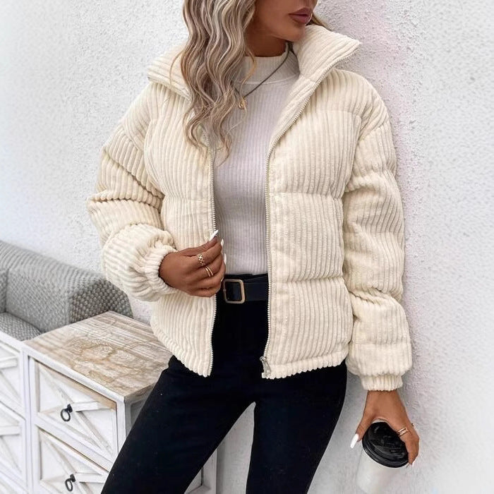 Fashionable Warm Corduroy Jacket Casual Loose