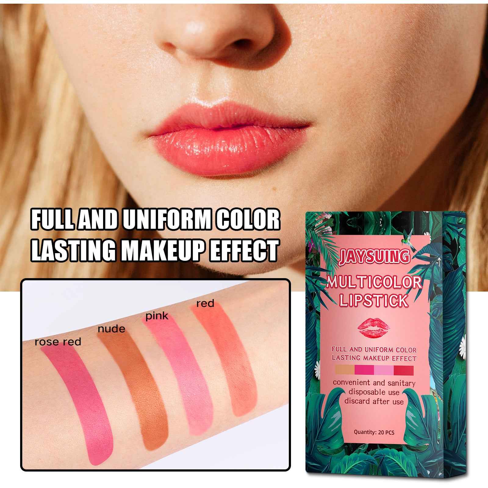 Cotton Swab Lipstick Durable Matte Portable Non Fading Lip Glaze Lipstick