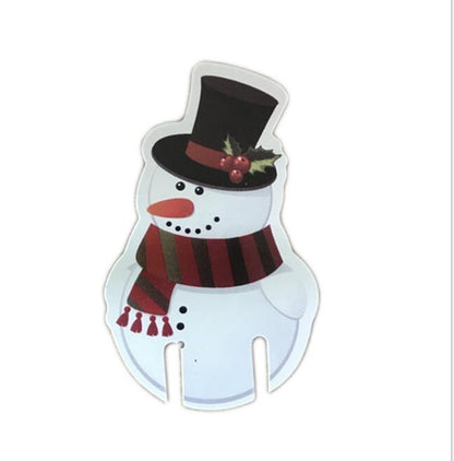 10Pcs Red Christmas Hat Wine Cup Decorations