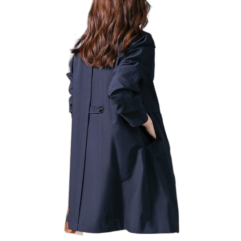 Women's Trench Coat Mid-length Fashionable Elegant Top Coat Overcoat