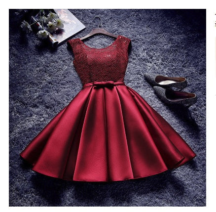 Bridesmaid Dress New Korean Version Of Girlfriends Dress Sister Group Party Dress Dress Slim Dress Red Toast Clothing