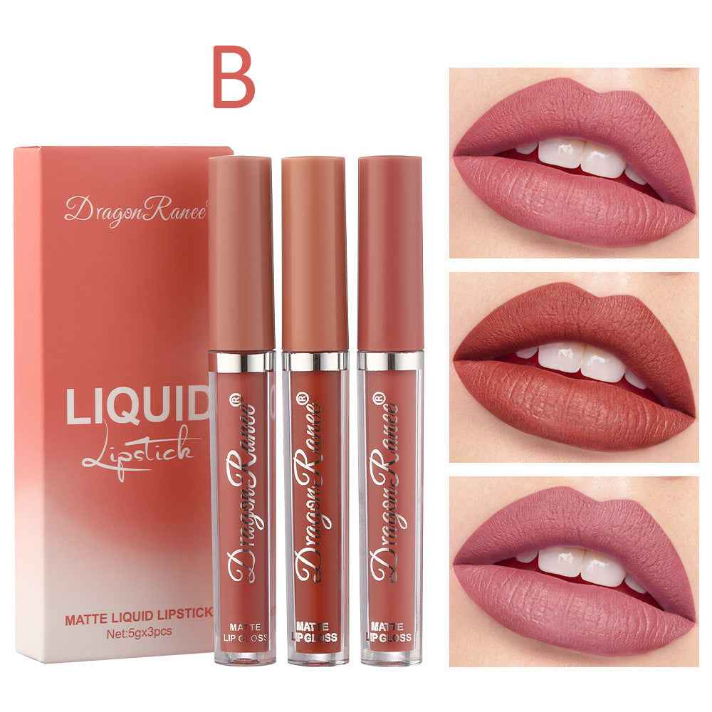 3 PCS Set Lip Lacquer Velvet Matte