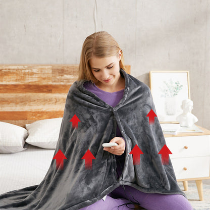 Winter Flannel Heated Blanket - USB Heated Shawl