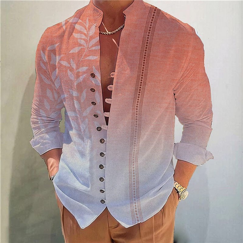 Men's Simple Casual 3D Digital Printing Shirt