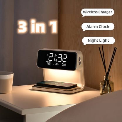 Creative 3 In 1 Bedside Lamp with Wireless Charging