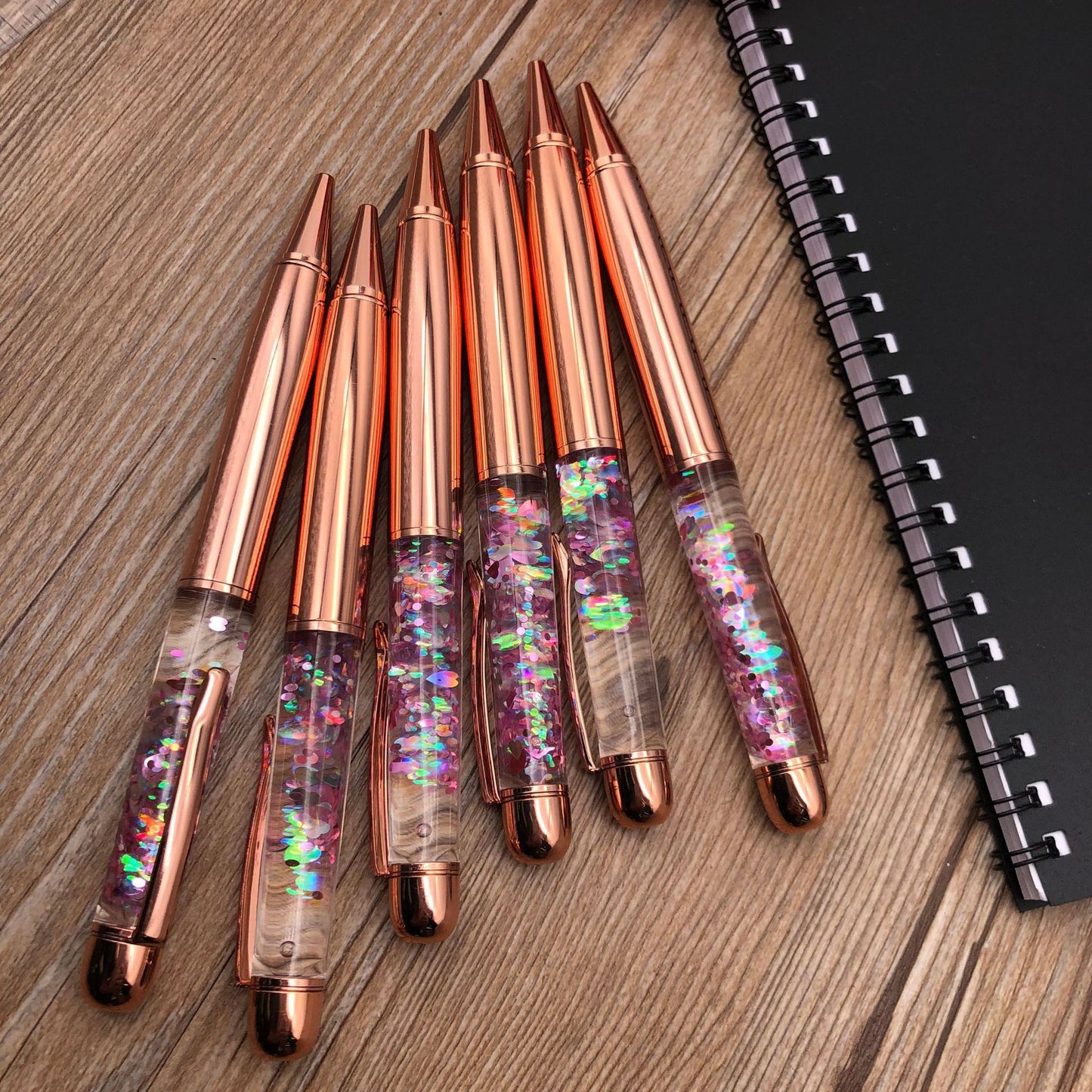 Stationery Large Fat Rose Gold Liquid Ball Pen