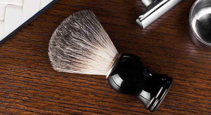 Black men's shaving foam brush