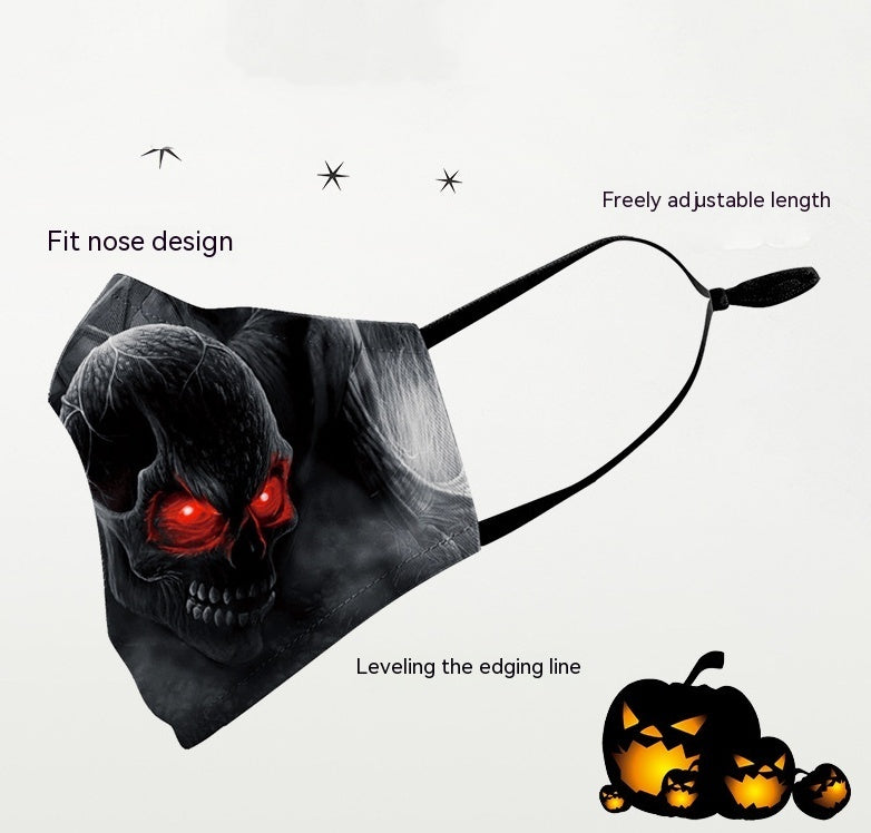 Milk Silk Double-layer Halloween Digital Printing Mask